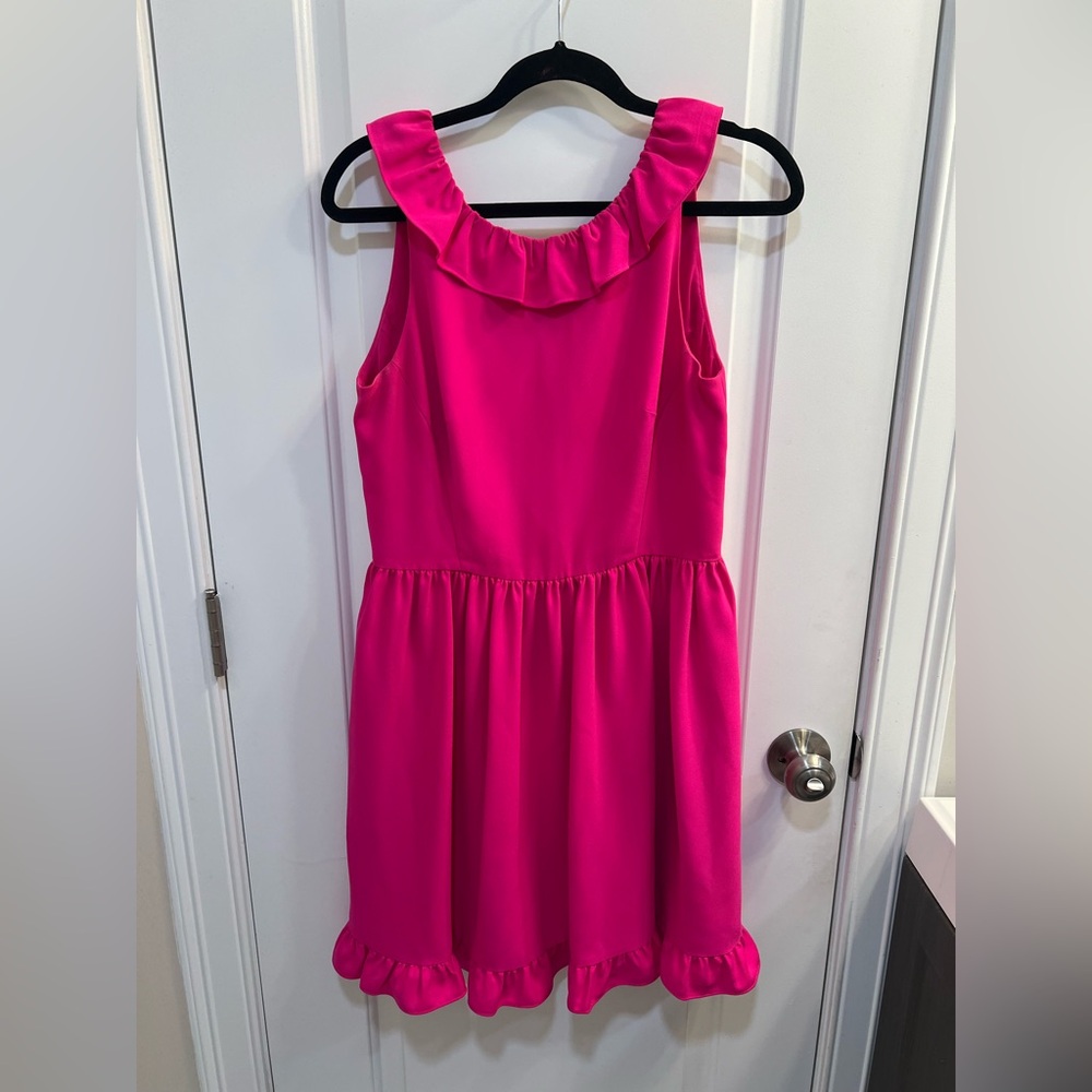 Kate Spade Fuchsia Ruffled Kids Dress